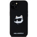 Karl Lagerfeld Silicone Choupette Head MagSafe Case for iPhone 15/14/13 - Black - Cell phone cases