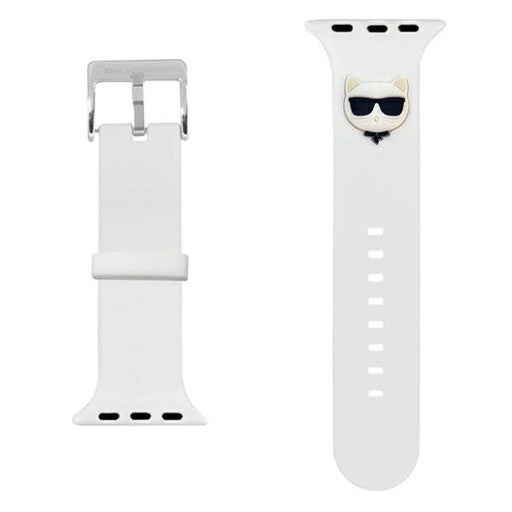 Karl Lagerfeld Silicone Choupette Heads Strap for Apple Watch 38/40/41mm - White - Other cell phone
