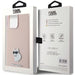 Karl Lagerfeld Silicone Choupette Metal Pin case for iPhone 15 Pro - pink - Cell phone cases and covers<<<HurtelXML
