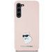 Karl Lagerfeld Silicone Choupette Metal Pin case for Samsung Galaxy S24+ - pink - Cell phone cases
