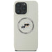 Karl Lagerfeld Silicone Double Heads And Circle MagSafe Case for iPhone 16 Pro Beige - Cell phone cases