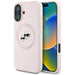 Karl Lagerfeld Silicone Double Heads And Circle MagSafe Case for iPhone 16 Pink - Cell phone cases