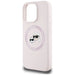Karl Lagerfeld Silicone Double Heads And Circle MagSafe Case for iPhone 16 Pro Pink - Cell phone cases