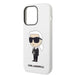 Karl Lagerfeld Silicone Ikonik case for iPhone 14 Pro Max - white - Cell phone cases and covers<<<HurtelXML