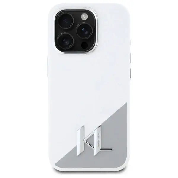 Karl Lagerfeld Silicone Initial Logo Case for iPhone 16 Pro Max - White - Cell phone cases and covers<<<HurtelXML
