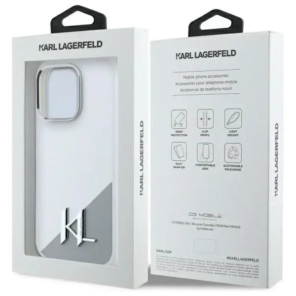 Karl Lagerfeld Silicone Initial Logo Case for iPhone 16 Pro Max - White - Cell phone cases and covers<<<HurtelXML
