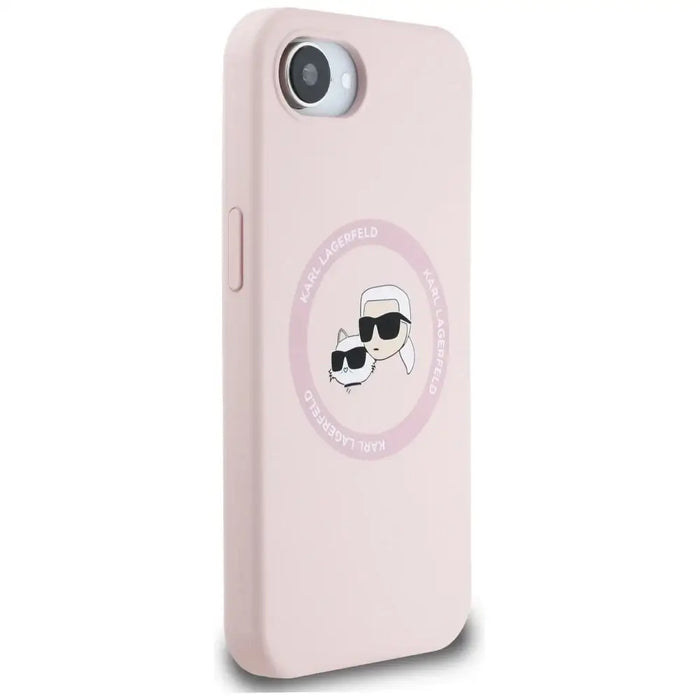 Karl Lagerfeld Silicone Karl&Choupette Heads MagSafe iPhone 16e Case - Pink - Cell phone cases and covers<<<HurtelXML