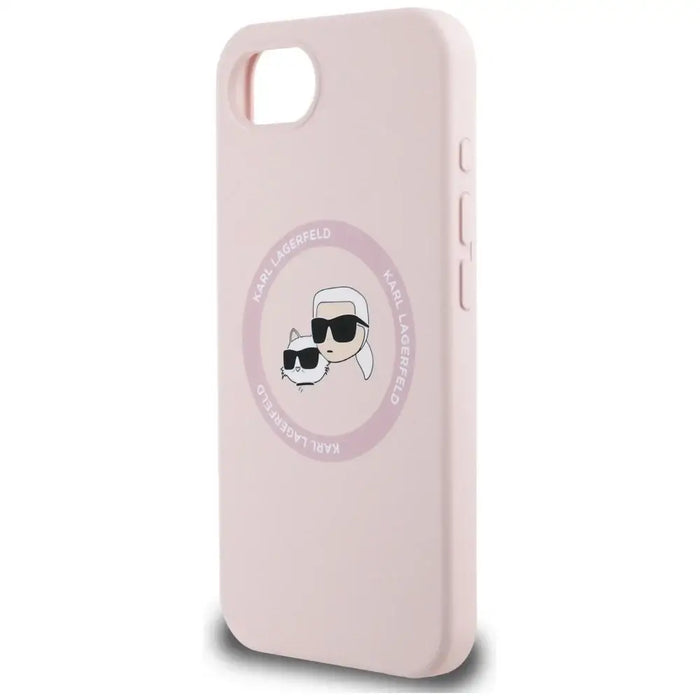 Karl Lagerfeld Silicone Karl&Choupette Heads MagSafe iPhone 16e Case - Pink - Cell phone cases and covers<<<HurtelXML