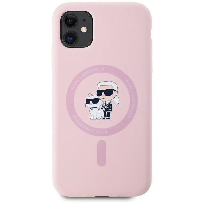 Karl Lagerfeld Silicone Karl&Choupette MagSafe iPhone 11 Case - Pink - Cell phone cases and covers<<<HurtelXML