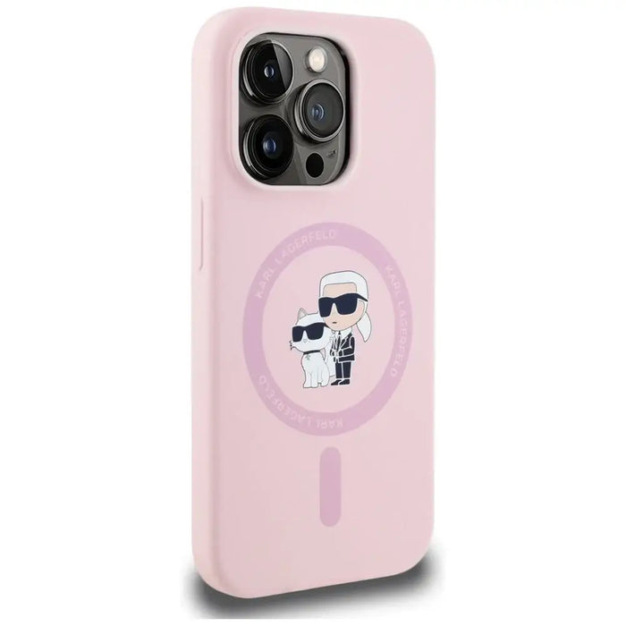 Karl Lagerfeld Silicone Karl&Choupette MagSafe iPhone 14 Pro Case - Pink - Cell phone cases and covers<<<HurtelXML