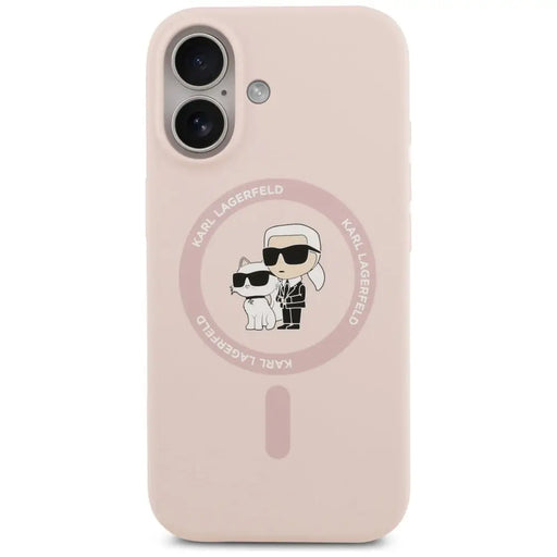 Karl Lagerfeld Silicone Karl&Choupette Ring MagSafe Case for iPhone 17 - Pink - Cell phone cases and covers<<<HurtelXML