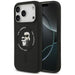 Karl Lagerfeld Silicone Karl&Choupette Ring MagSafe Case for iPhone 17 Pro - Black - Cell phone cases