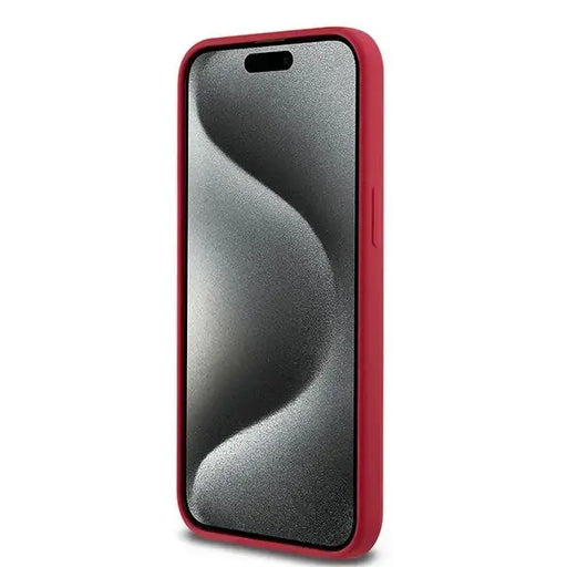 Karl Lagerfeld Silicone Karl&Choupette Ring MagSafe case for iPhone 15 Pro Max - red - Cell phone cases