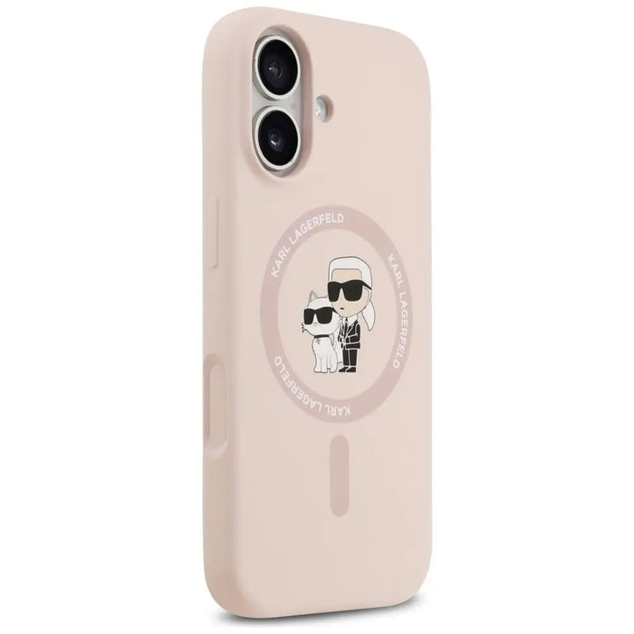 Karl Lagerfeld Silicone Karl&Choupette Ring MagSafe Case for iPhone 17 - Pink - Cell phone cases and covers<<<HurtelXML