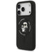 Karl Lagerfeld Silicone Karl&Choupette Ring MagSafe Case for iPhone 17 Pro - Black - Cell phone cases