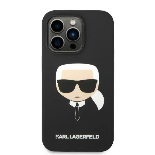 Karl Lagerfeld Silicone Karl’s Head MagSafe case for iPhone 14 Pro Max - black - Cell phone cases and covers<<<HurtelXML