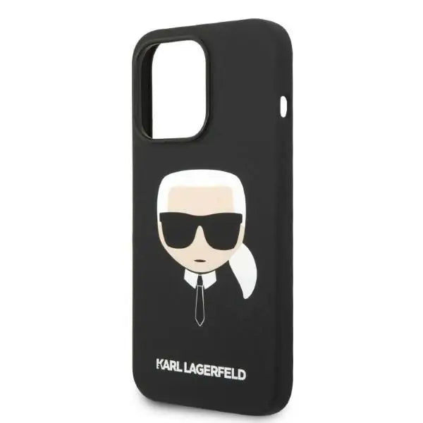 Karl Lagerfeld Silicone Karl’s Head MagSafe case for iPhone 14 Pro Max - black - Cell phone cases and covers<<<HurtelXML