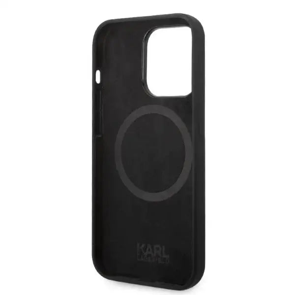 Karl Lagerfeld Silicone Karl’s Head MagSafe case for iPhone 14 Pro Max - black - Cell phone cases and covers<<<HurtelXML