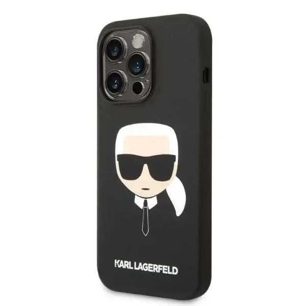 Karl Lagerfeld Silicone Karl’s Head MagSafe case for iPhone 14 Pro Max - black - Cell phone cases and covers<<<HurtelXML