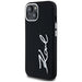 Karl Lagerfeld Silicone Metal Script Logo iPhone 15 Case - Black - Cell phone cases and covers<<<HurtelXML
