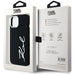 Karl Lagerfeld Silicone Metal Script Logo iPhone 15 Case - Black - Cell phone cases and covers<<<HurtelXML