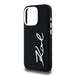 Karl Lagerfeld Silicone Metal Script Logo iPhone 15 Pro Max Case - Black - Cell phone cases and covers<<<HurtelXML