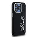 Karl Lagerfeld Silicone Metal Script Logo iPhone 15 Pro Max Case - Black - Cell phone cases and covers<<<HurtelXML