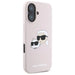 Karl Lagerfeld Silicone Nauble Heads Print MagSafe Case for iPhone 16 - Pink - Cell phone cases and covers<<<HurtelXML