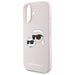 Karl Lagerfeld Silicone Nauble Heads Print MagSafe Case for iPhone 16 - Pink - Cell phone cases and covers<<<HurtelXML