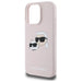 Karl Lagerfeld Silicone Nauble Heads Print MagSafe Case for iPhone 16 Pro - Pink - Cell phone cases