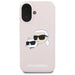 Karl Lagerfeld Silicone Nauble Heads Print MagSafe Case for iPhone 16 - Pink - Cell phone cases and covers<<<HurtelXML