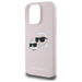 Karl Lagerfeld Silicone Nauble Heads Print MagSafe Case for iPhone 16 Pro Max - Pink - Cell phone cases