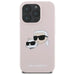 Karl Lagerfeld Silicone Nauble Heads Print MagSafe Case for iPhone 16 Pro Max - Pink - Cell phone cases