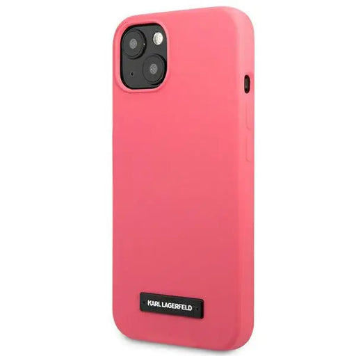 Karl Lagerfeld Silicone Plaque iPhone 13 Case - Fuchsia - Cell phone cases and covers<<<HurtelXML