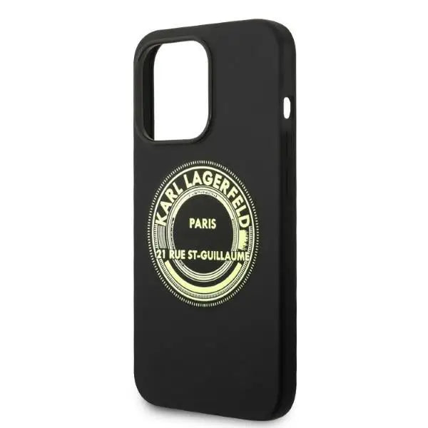 Karl Lagerfeld Silicone RSG case for iPhone 14 Pro - black - Cell phone cases and covers<<<HurtelXML