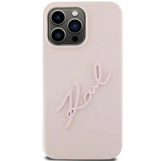 Karl Lagerfeld Silicone Karl Script case for iPhone 15 Pro Max - pink - Cell phone cases and covers<<<HurtelXML