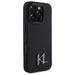 Karl Lagerfeld Silicone Shadow Metal Initial MagSafe Case for iPhone 16 Pro Max - Black - Cell phone cases