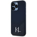 Karl Lagerfeld Silicone Shadow Metal Initial MagSafe Case for iPhone 15 Pro Max Black - Cell phone cases