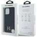 Karl Lagerfeld Silicone Shadow Metal Initial MagSafe Case for iPhone 15 Pro Black - Cell phone cases