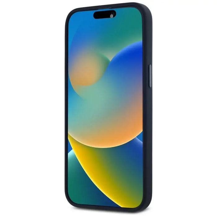 Karl Lagerfeld Silicone Shadow Metal Initial MagSafe Case for iPhone 15 Pro Max Black - Cell phone cases