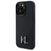 Karl Lagerfeld Silicone Shadow Metal Initial MagSafe Case for iPhone 16 Pro Max - Black - Cell phone cases