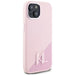 Karl Lagerfeld Silicone Shadow Metal Initial MagSafe iPhone 15 Case Pink - Cell phone cases and covers<<<HurtelXML