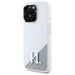 Karl Lagerfeld Silicone Shadow Metal Initial MagSafe iPhone 16 Pro Case - White - Cell phone cases
