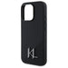 Karl Lagerfeld Silicone Shadow Metal Initial MagSafe iPhone 16 Pro Case - Black - Cell phone cases