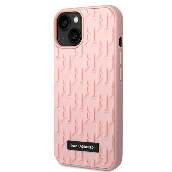 Karl Lagerfeld 3D Monogram Case for iPhone 14 Plus - Pink