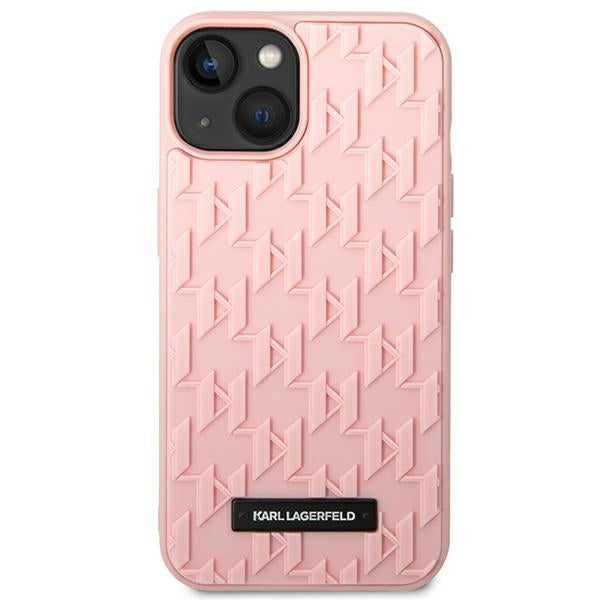 Karl Lagerfeld 3D Monogram Case for iPhone 14 Plus - Pink