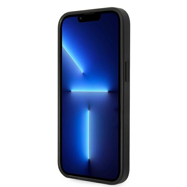 Karl Lagerfeld Saffiano Karl&#39;s Head Patch case for iPhone 14 Plus - silver