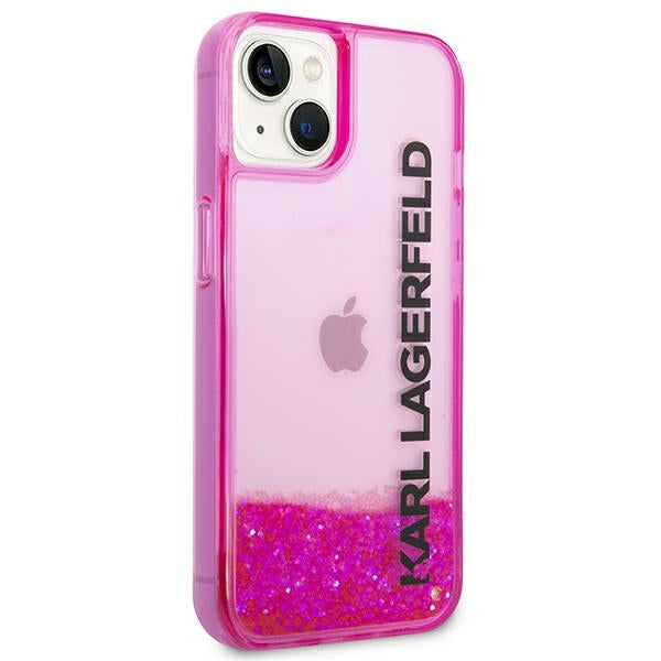 Karl Lagerfeld Liquid Glitter Elong Case for iPhone 14 Plus - Pink