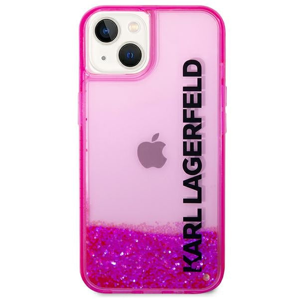 Karl Lagerfeld Liquid Glitter Elong Case for iPhone 14 Plus - Pink
