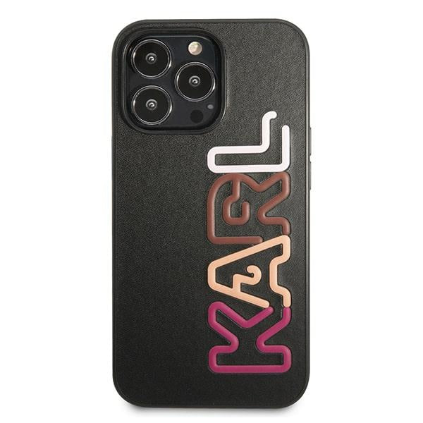 Karl Lagerfeld Multipink Brand Case for iPhone 13 Pro / iPhone 13 - Black
